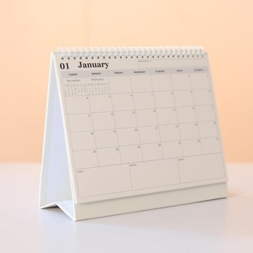 SCONY.G | MINIMALIST DESKTOP PLANNER CALENDAR  | 24 * 18 CM | WRITABLE PAGES