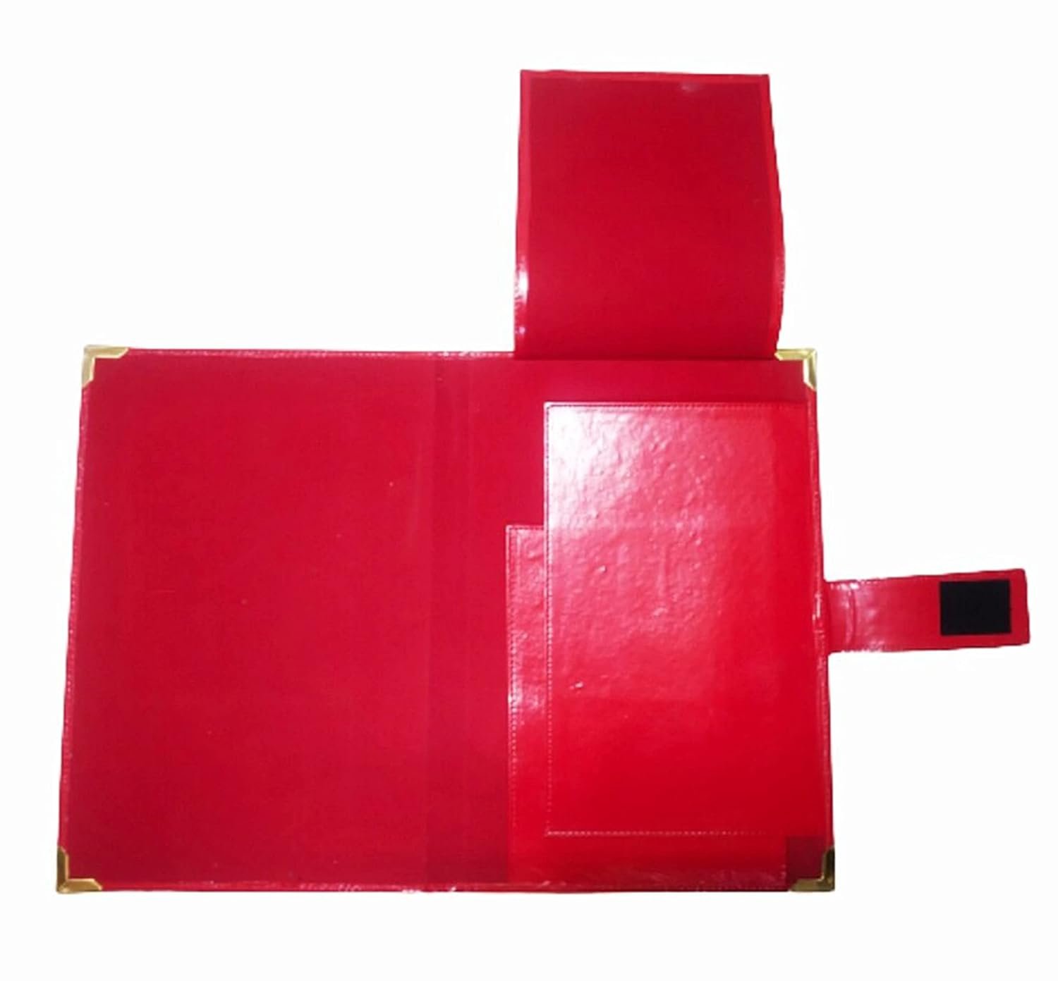 Dak Folder Rfid Protected,Leather Binder File,Four Flapper Pu Leather Folder,Useful For Keeping Highly Precious Documents,Leather Cover With Velcro Belt Closure( - Image 2