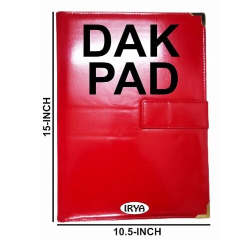 Dak Folder Rfid Protected,Leather Binder File,Four Flapper Pu Leather Folder,Useful For Keeping Highly Precious Documents,Leather Cover With Velcro Belt Closure(