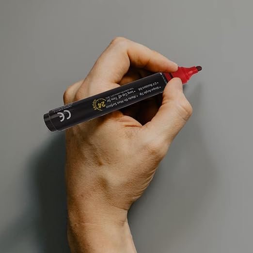 Luxor Refillable Permanent Marker in Vibrant Red, Pack of 10, Perfect for Bright and Sustainable Writing - Image 3