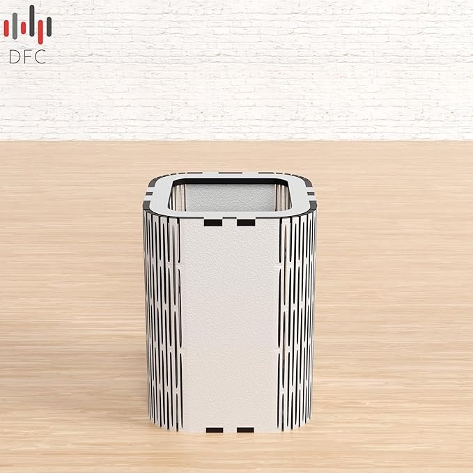 DFC Agave Pen Holder for Table Stylish | Wooden Pen Stand for Office Desk and Study Table | Multipurpose Desk Organizer (White)